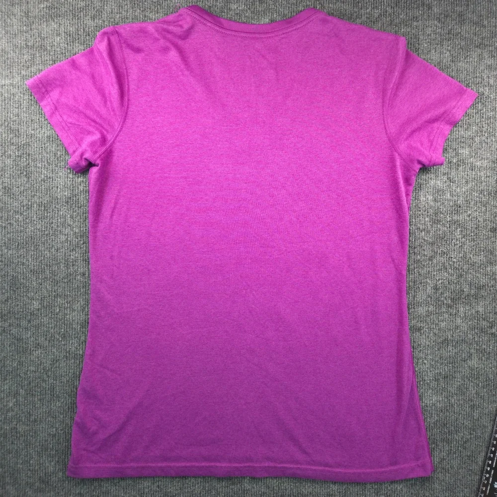 Nike Dri-FIT V-Neck Training Shirt Womens Large Purple Short Sleeve Athletic Top